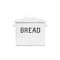 13.5&#x22; Enameled Metal Distressed White Bread Box with Lid